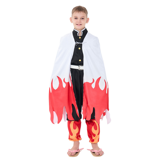 YBLmysh Demon Fighter Flame Pillar Demon Killing Corps Team Uniform Cosplay Costume
